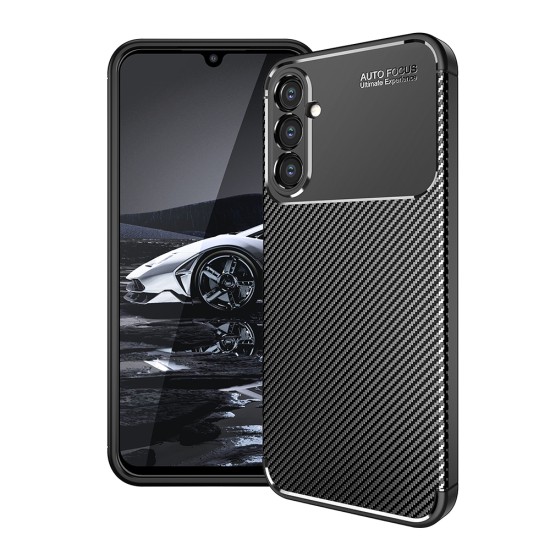 Husa pentru Samsung Galaxy A14 4G / A14 5G - Techsuit CarbonFiber - Black