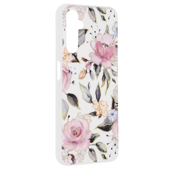 Husa pentru Samsung Galaxy A14 4G / A14 5G - Techsuit Marble Series - Chloe White