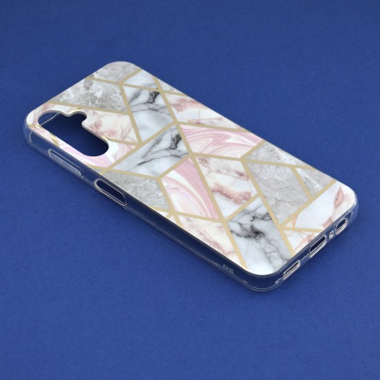 Husa pentru Samsung Galaxy A14 4G / A14 5G - Techsuit Marble Series - Pink Hex