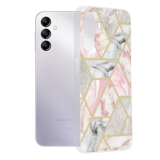 Husa pentru Samsung Galaxy A14 4G / A14 5G - Techsuit Marble Series - Pink Hex