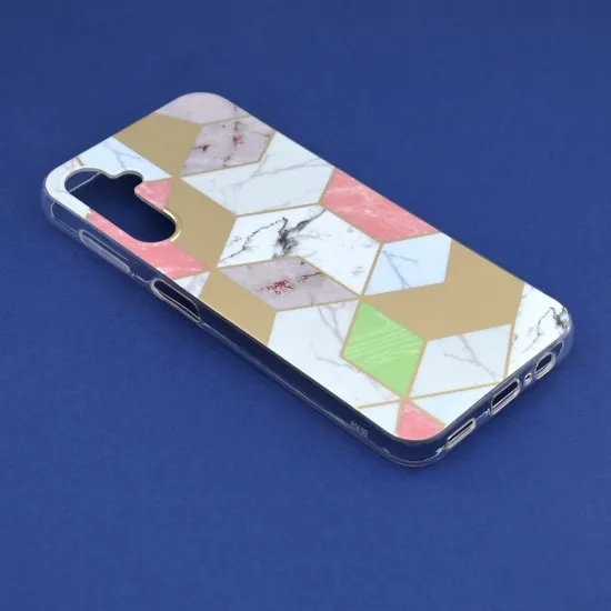 Husa pentru Samsung Galaxy A14 4G / A14 5G - Techsuit Marble Series - Purple Hex Husa pentru Samsung Galaxy A14 4G / A14 5G - Techsuit Marble Series - Purple Hex