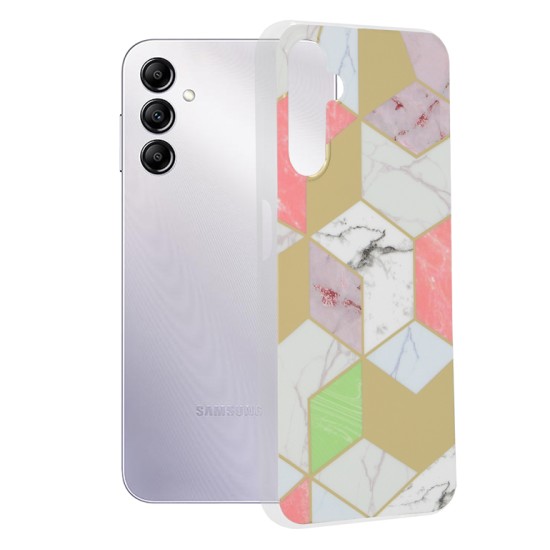 Husa pentru Samsung Galaxy A14 4G / A14 5G - Techsuit Marble Series - Purple Hex