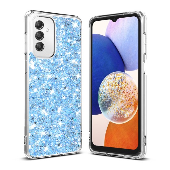 Husa pentru Samsung Galaxy A14 4G / A14 5G - Techsuit Sparkly Glitter - Blue