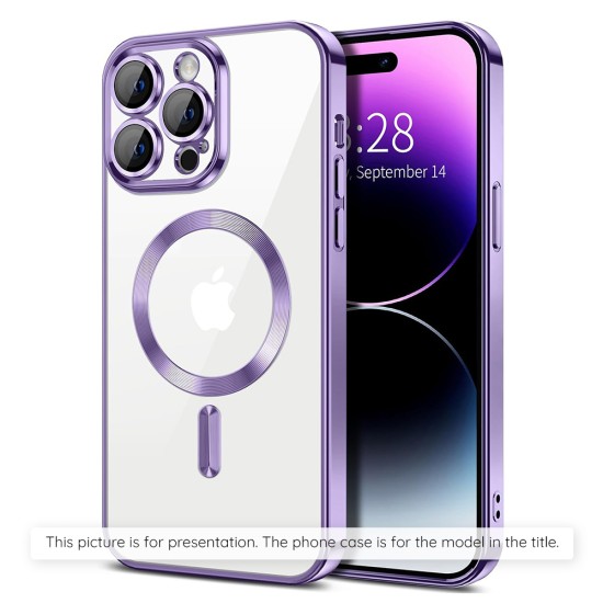 Husa pentru Samsung Galaxy A15 4G / A15 5G - Techsuit Luxury Crystal MagSafe - Light Purple