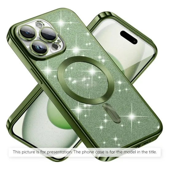 Husa pentru Samsung Galaxy A15 4G / A15 5G - Techsuit Luxury Glitter MagSafe - Deep Green Husa pentru Samsung Galaxy A15 4G / A15 5G - Techsuit Luxury Glitter MagSafe - Deep Green
