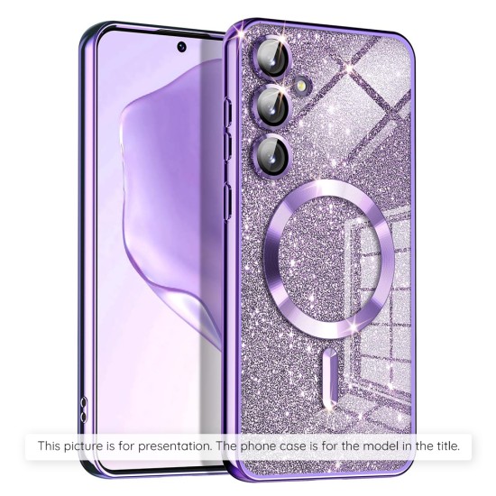 Husa pentru Samsung Galaxy A15 4G / A15 5G - Techsuit Luxury Glitter MagSafe - Light Purple