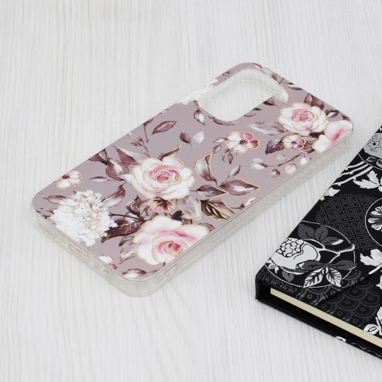 Husa pentru Samsung Galaxy A15 4G / A15 5G - Techsuit Marble Series - Bloom of Ruth Gray