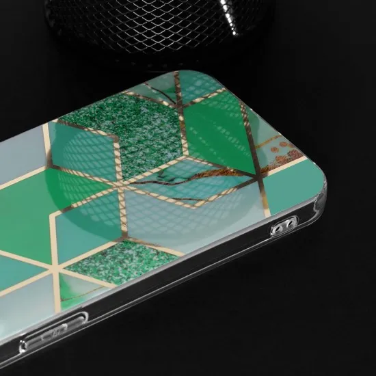 Husa pentru Samsung Galaxy A15 4G / A15 5G - Techsuit Marble Series - Green Hex Husa pentru Samsung Galaxy A15 4G / A15 5G - Techsuit Marble Series - Green Hex