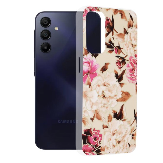 Husa pentru Samsung Galaxy A15 4G / A15 5G - Techsuit Marble Series - Mary Berry Nude