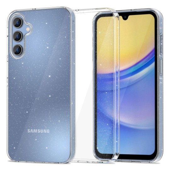 Husa pentru Samsung Galaxy A15 4G / A15 5G - Techsuit SparkleSkin Series - Clear