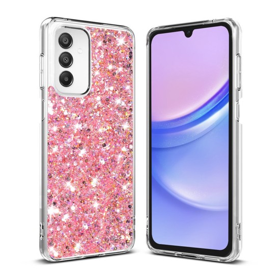 Husa pentru Samsung Galaxy A15 4G / A15 5G - Techsuit Sparkly Glitter - Pink