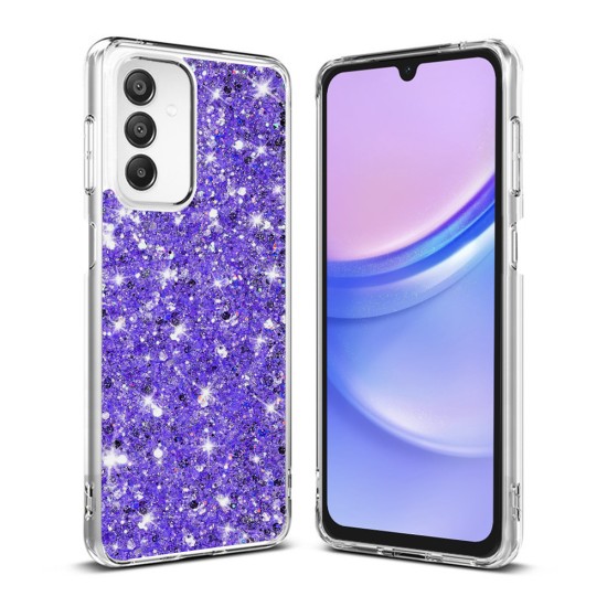 Husa pentru Samsung Galaxy A15 4G / A15 5G - Techsuit Sparkly Glitter - Purple