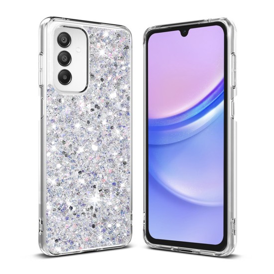 Husa pentru Samsung Galaxy A15 4G / A15 5G - Techsuit Sparkly Glitter - White