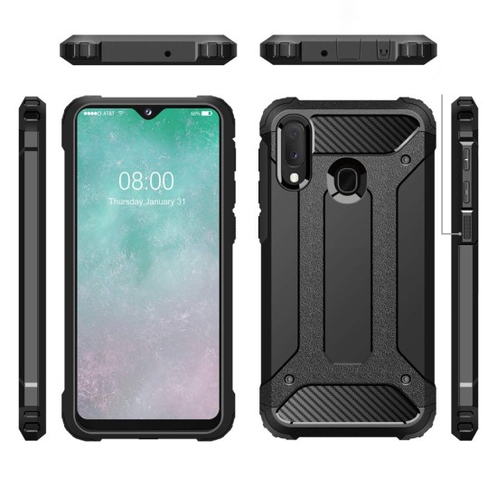 Husa pentru Samsung Galaxy A20e - Techsuit Hybrid Armor - Black