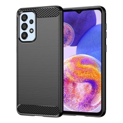 Husa pentru Samsung Galaxy A23 4G / A23 5G - Techsuit Carbon Silicone - Black Husa pentru Samsung Galaxy A23 4G / A23 5G - Techsuit Carbon Silicone - Black
