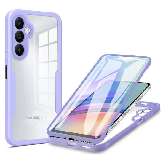 Husa pentru Samsung Galaxy A24 + Folie - Techsuit ColorVerse 360 Series - Purple Husa pentru Samsung Galaxy A24 + Folie - Techsuit ColorVerse 360 Series - Purple