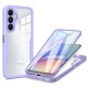 Husa pentru Samsung Galaxy A24 + Folie - Techsuit ColorVerse 360 Series - Purple