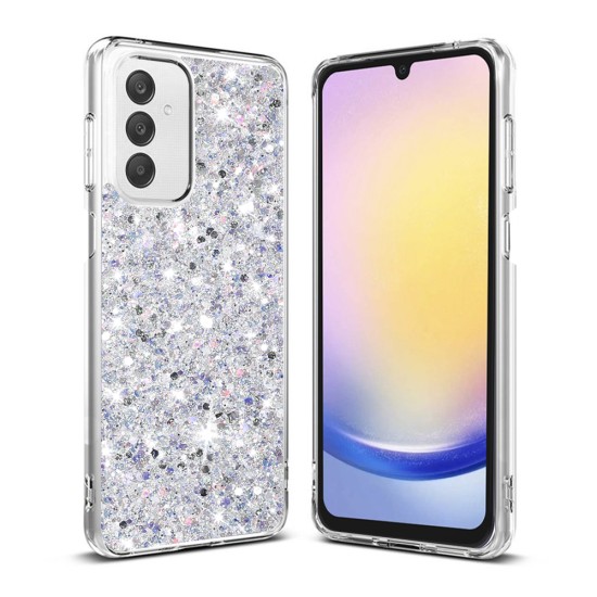 Husa pentru Samsung Galaxy A25 5G - Techsuit Sparkly Glitter - White