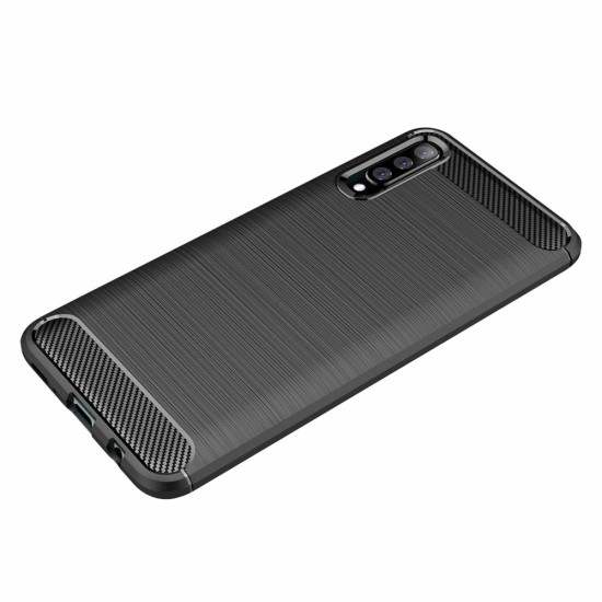 Husa pentru Samsung Galaxy A30s / A50 / A50s - Techsuit Carbon Silicone - Black