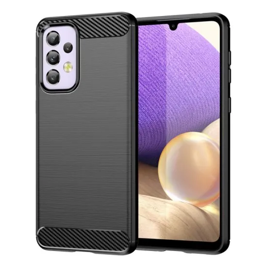 Husa pentru Samsung Galaxy A32 5G - Techsuit Carbon Silicone - Black Husa pentru Samsung Galaxy A32 5G - Techsuit Carbon Silicone - Black