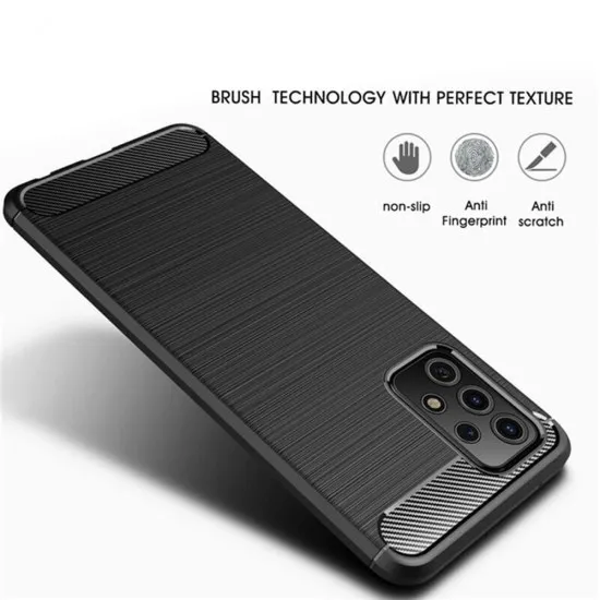 Husa pentru Samsung Galaxy A32 5G - Techsuit Carbon Silicone - Black Husa pentru Samsung Galaxy A32 5G - Techsuit Carbon Silicone - Black