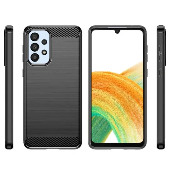 Husa pentru Samsung Galaxy A33 5G - Techsuit Carbon Silicone - Black Husa pentru Samsung Galaxy A33 5G - Techsuit Carbon Silicone - Black