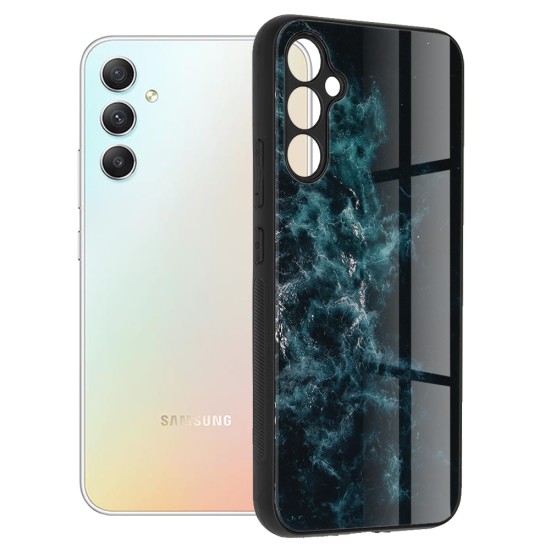 Husa pentru Samsung Galaxy A34 5G - Techsuit Glaze Series - Blue Nebula