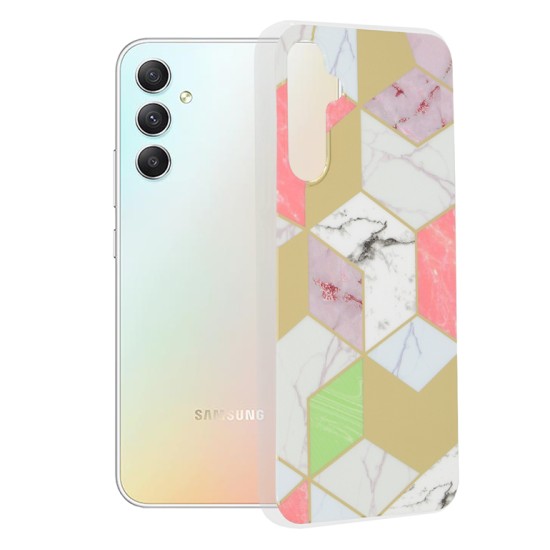 Husa pentru Samsung Galaxy A34 5G - Techsuit Marble Series - Purple Hex