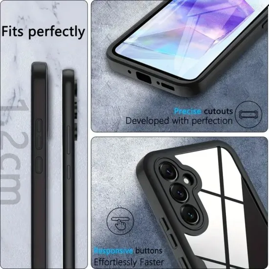 Husa pentru Samsung Galaxy A35 5G + Folie - Techsuit ColorVerse 360 Series - Black Husa pentru Samsung Galaxy A35 5G + Folie - Techsuit ColorVerse 360 Series - Black