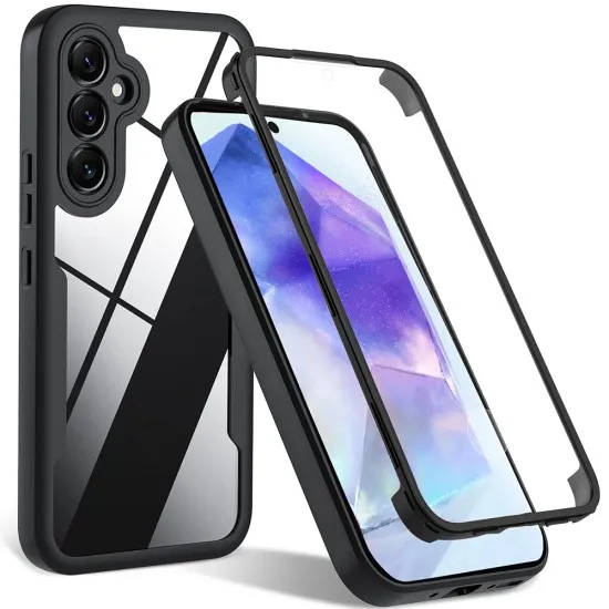 Husa pentru Samsung Galaxy A35 5G + Folie - Techsuit ColorVerse 360 Series - Black Husa pentru Samsung Galaxy A35 5G + Folie - Techsuit ColorVerse 360 Series - Black