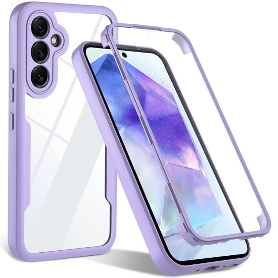 Husa pentru Samsung Galaxy A35 5G + Folie - Techsuit ColorVerse 360 Series - Purple