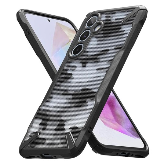 Husa pentru Samsung Galaxy A35 5G - Ringke Fusion X Design - Camo Black