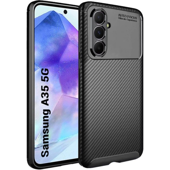 Husa pentru Samsung Galaxy A35 5G - Techsuit CarbonFiber - Black