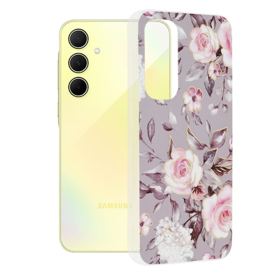 Husa pentru Samsung Galaxy A35 5G - Techsuit Marble Series - Bloom of Ruth Gray