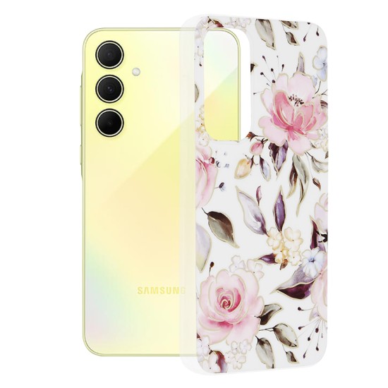 Husa pentru Samsung Galaxy A35 5G - Techsuit Marble Series - Chloe White