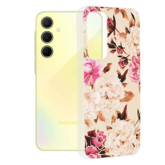 Husa pentru Samsung Galaxy A35 5G - Techsuit Marble Series - Mary Berry Nude