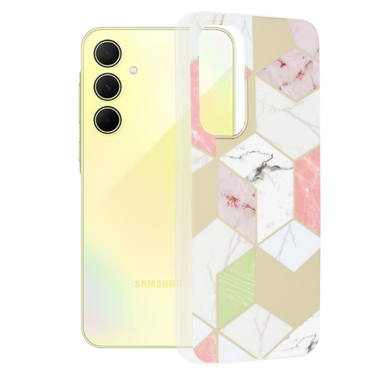 Husa pentru Samsung Galaxy A35 5G - Techsuit Marble Series - Purple Hex