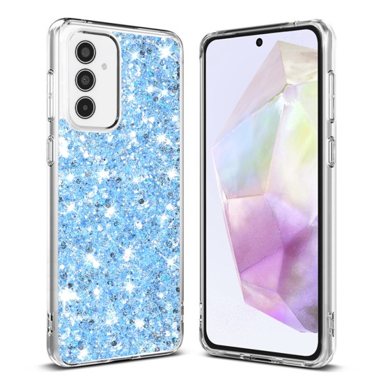 Husa pentru Samsung Galaxy A35 5G - Techsuit Sparkly Glitter - Blue