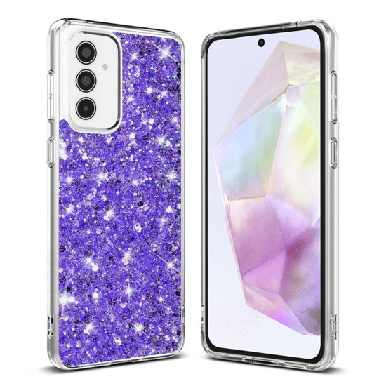 Husa pentru Samsung Galaxy A35 5G - Techsuit Sparkly Glitter - Purple