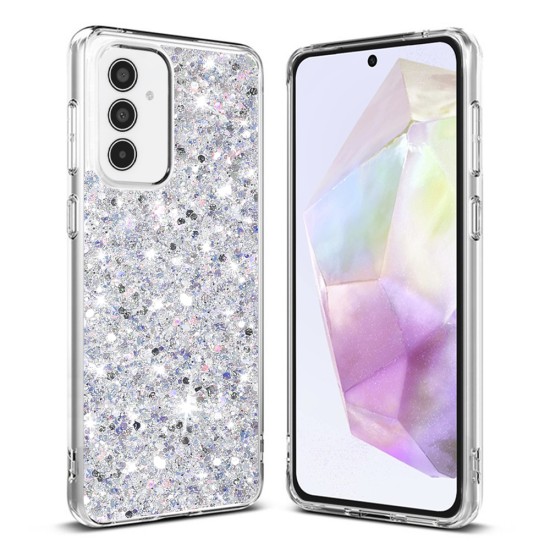 Husa pentru Samsung Galaxy A35 5G - Techsuit Sparkly Glitter - White