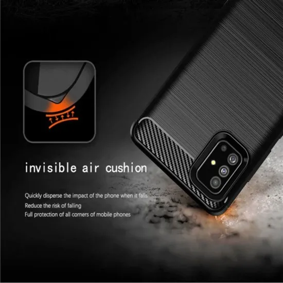 Husa pentru Samsung Galaxy A51 4G - Techsuit Carbon Silicone - Black Husa pentru Samsung Galaxy A51 4G - Techsuit Carbon Silicone - Black