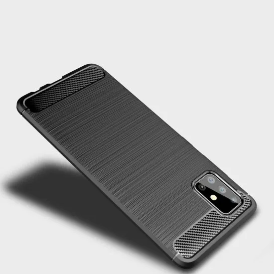 Husa pentru Samsung Galaxy A51 4G - Techsuit Carbon Silicone - Black Husa pentru Samsung Galaxy A51 4G - Techsuit Carbon Silicone - Black