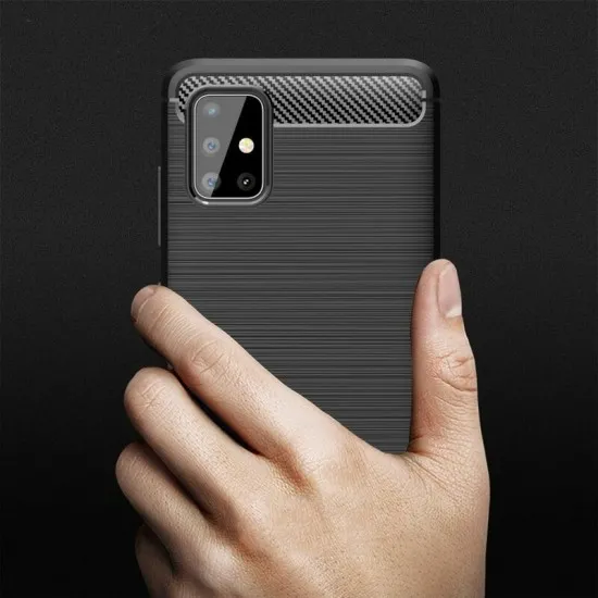 Husa pentru Samsung Galaxy A51 4G - Techsuit Carbon Silicone - Black Husa pentru Samsung Galaxy A51 4G - Techsuit Carbon Silicone - Black