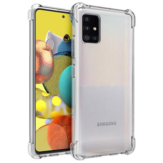 Husa pentru Samsung Galaxy A51 4G - Techsuit Shockproof Clear Silicone - Clear