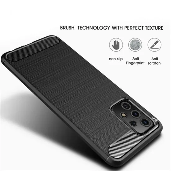Husa pentru Samsung Galaxy A52 4G / A52 5G / A52s 5G - Techsuit Carbon Silicone - Black Husa pentru Samsung Galaxy A52 4G / A52 5G / A52s 5G - Techsuit Carbon Silicone - Black
