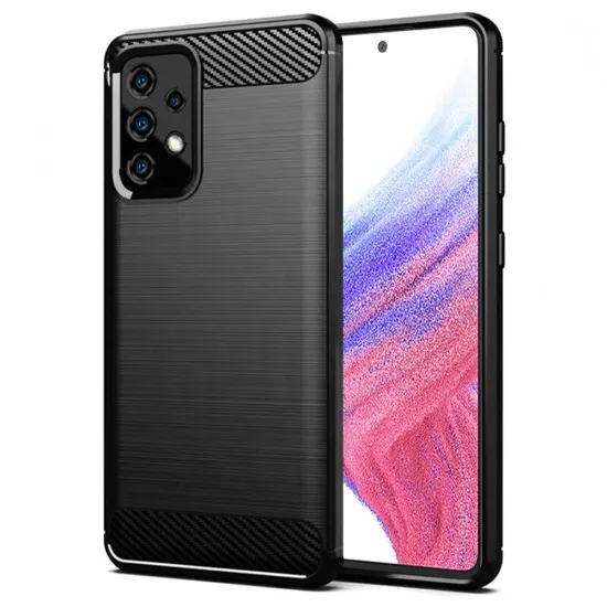 Husa pentru Samsung Galaxy A53 5G - Techsuit Carbon Silicone - Black Husa pentru Samsung Galaxy A53 5G - Techsuit Carbon Silicone - Black