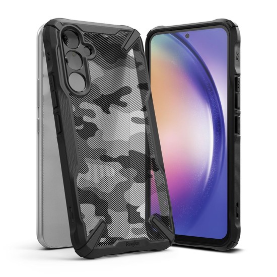 Husa pentru Samsung Galaxy A54 - Ringke Fusion X Design - Camo Black