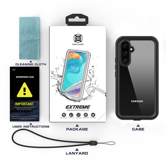 Husa pentru Samsung Galaxy A54 - ShellBox Waterproof IP68 Case - Black