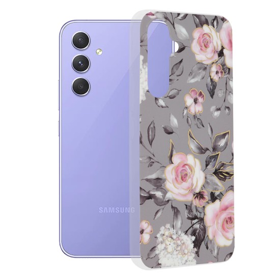 Husa pentru Samsung Galaxy A54 - Techsuit Marble Series - Bloom of Ruth Gray