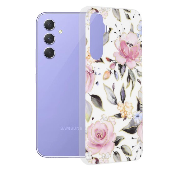 Husa pentru Samsung Galaxy A54 - Techsuit Marble Series - Chloe White